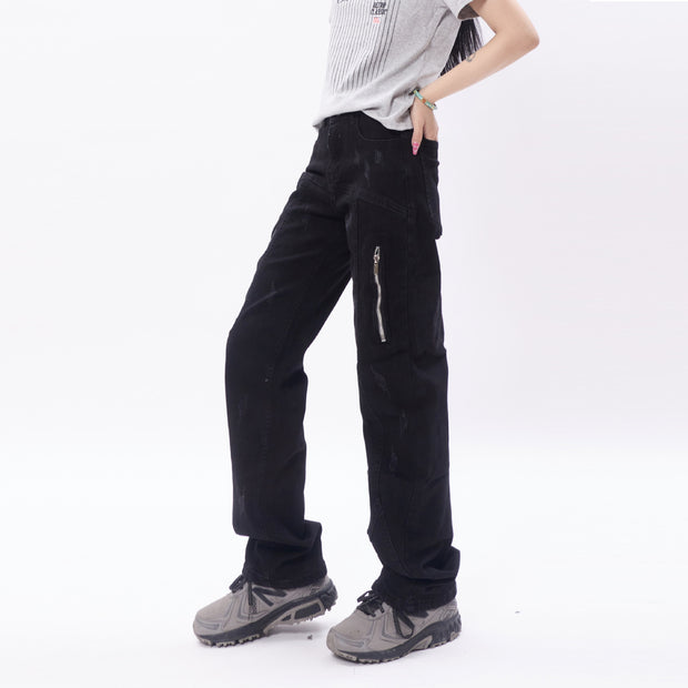 Heavy Industry Wash Denim Trousers Men