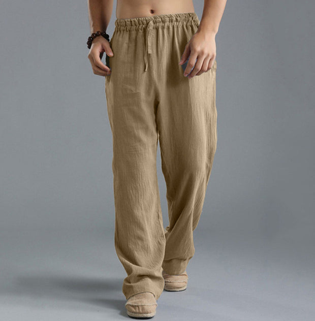 Men's Loose Casual Pants Linen Breathable Sports Trousers