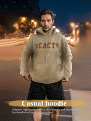 Fashionable Solid Color Long Sleeved Printed Hoodie For Both Men And Women