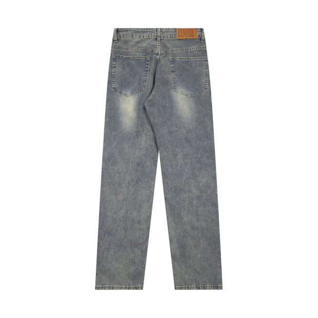 Heavy Industry Wash Denim Trousers Men