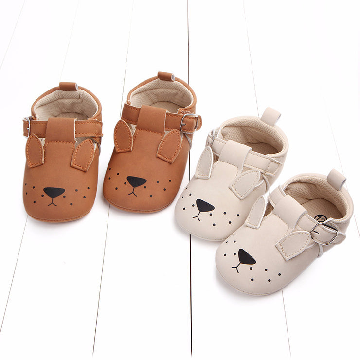 Spring and autumn cartoon animal baby shoes matte leather non-slip soft bottom baby shoes wholesale 0884